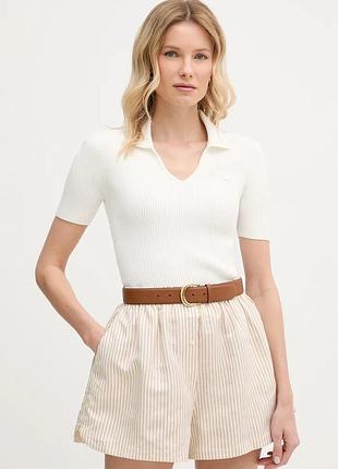 Urbanshop com ua lacosteфутболка жіноча з віскозою бежева af9874 розміри запитуйте