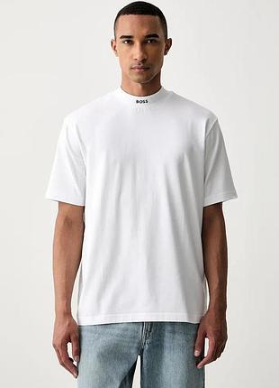 Urbanshop com ua boss greenфутболка чоловіча бавовняна з еластаном tee collar біла 50562120 розміри запитуйте