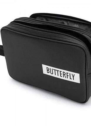Двойной чехол на ракетку для настольного тенниса butterfly logo 2019, black