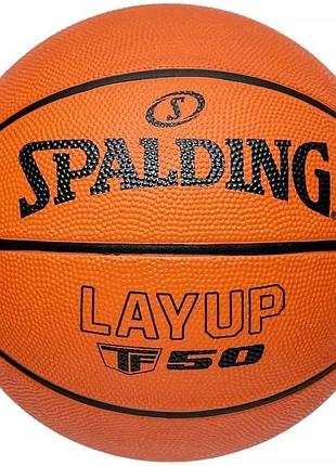 М'яч баскетбольний гумовий spalding tf-50 layup outdoor 84332z №5