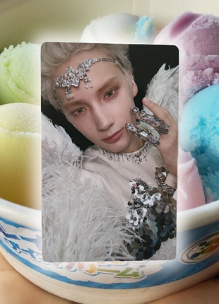 Официальная карточка хюникай hueningkaiлугow x together pob к the star chapter (weverse), тхт кпоп тубату Колумбop