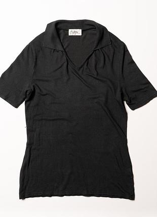 Bottega by elisa cavaletti designer viscose woven polo t shirt [twh017480]