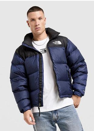 Пухова куртка the north face nuptse, темно-синя, розмір m