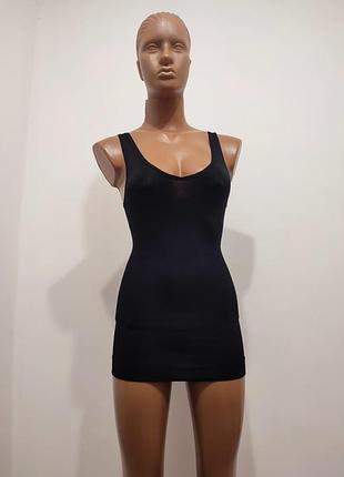 Черная корректирующая майка утяжка kruidvat shapewear / размер m (38-40)