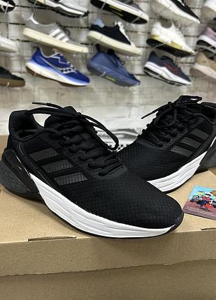 Жіночі кросівки adidas response для бігу тренувань залу повсякденні легкі сітка чорні спортивні на осінь весну бу 39-40 р комфортні оригінал дихаючі