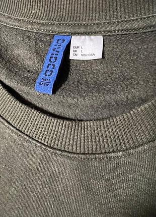 Мужской свитшот h&amp;m divided basic в цвете хаки 3