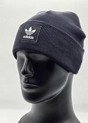 Шапка чоловіча adidas зимова, чоловіча шапка адідас, шапка зима меланж