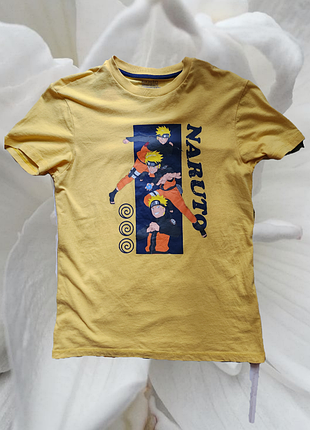 Розпродаж! жовта футболка з принтом аніме наруто anime naruto
