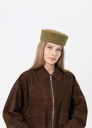 Шляпа таблетка букле d.hats цвет хаки