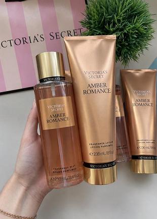 Оригінальний набір від victoria's secret. вікторія сікрет. виктория сикрет. набор спрей і лосьйон. міст. мист. amber romance