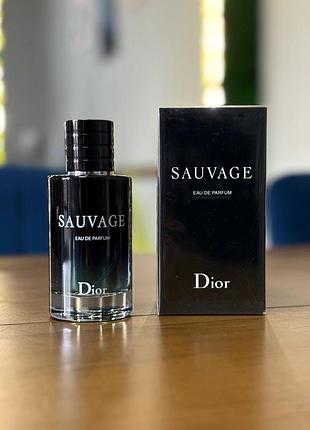 Чоловічі стійкі парфуми dior sauvage edp 100 мл духи чоловічі діор саваж кращий чоловічий аромат парфуми чоловічі на подарунок