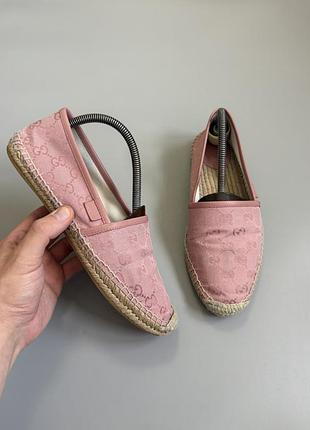 Эспадрильи gucci monogram canvas 39(25cm) chloe
