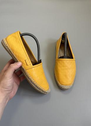 Эспадрильи gucci yellow leather microguccissi monogram 39(25cm)
