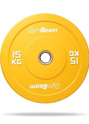Диск бамперный 15 кг олимпийский 51 мм на штангу гриф — gymbeam
