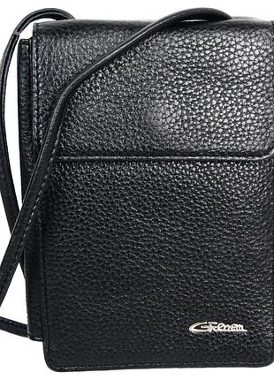Чоловіча шкіряна сумка через плече giorgio ferretti чорна