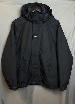 Оригінальна технологічна мембранна куртка helly hansen helly tech sailing / outdoor jacket у глибокому темно-синьому кольорі.
