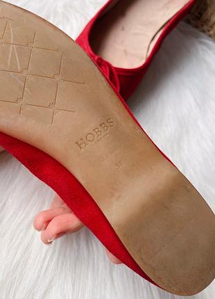 Червоні замшеві балетки hobbs 3