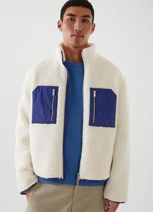 Чоловіча шерпа cos teddy patch-pocket jacket