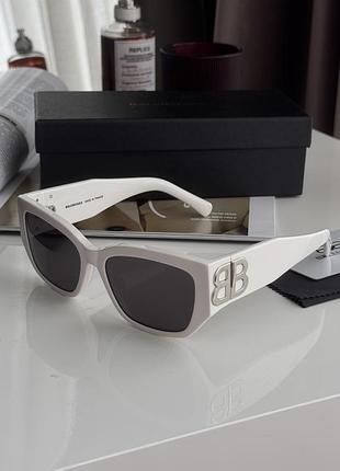 Очки баленсиага  баленсіага white/silver bb036sk 002 56/17/130