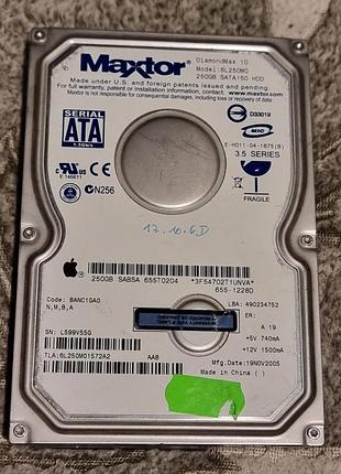100% hdd 3.5 250 гб maxtor diamondmax 10 7200 48.1/50.3 жорсткий диск 6l250m0 махтор макстор