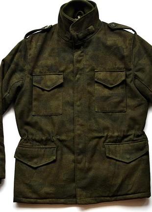 Тепла куртка brandit m65 voyager wool woodland xl