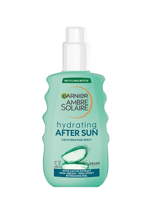 Увлажняющий спрей для кожи лица и тела после загара garnier ambre solaire