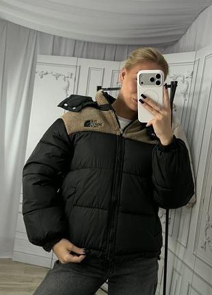 Жіноча куртка на зиму, зимова куртка tnf, жіноча курточка на зиму, жіночий пуховик з капюшоном, зимова курточка трендова, зимовий пуфер оверсайз tnf