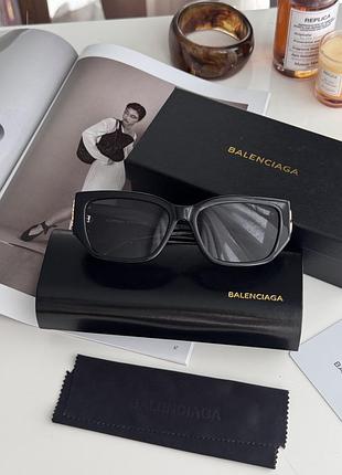 Очки баленсиага баленсіага black/gold bb0361sk 001 56/17/130