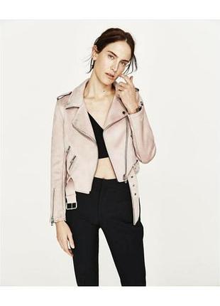 Куртка жіноча zara косуха рожева s