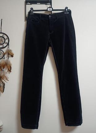 Мужские вельветовые черные брюки tailor and son 48 размер m/l