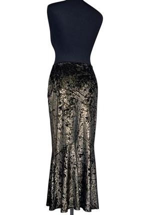Длинная юбка велюр кренш topshop 3