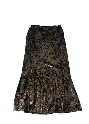 Длинная юбка велюр кренш topshop 4
