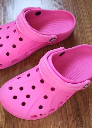 Розовые кроксы сабо босоножки аквашузы сандалии crocs baya м5/w7 (размер 37-38)