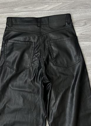 Шкіряні брюки штани bershka 5