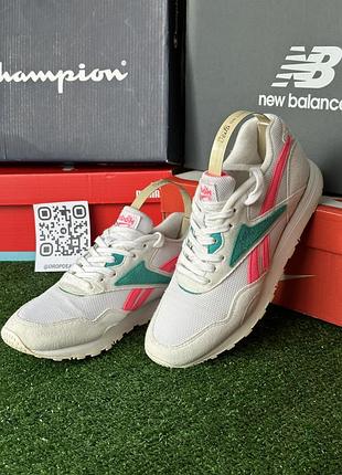 Кросівки reebok rapide mu білий/рожевий/зелений, розмір 36, довжина устілки 23,5 см