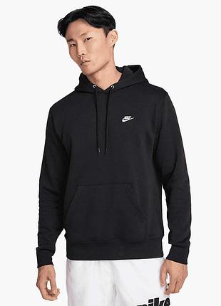 Худі чоловіче nike club pullover fleece hoodie black fn3859-010