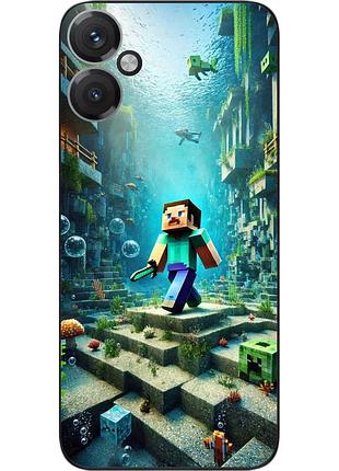 Силіконовий чохол epik для honor 400 з принтом підводна пригода minecraft