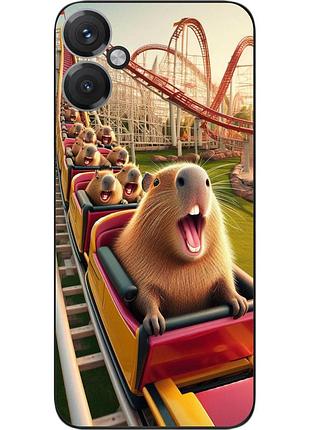 Силиконовый чехол epik для honor 400 с картинкой капибары на американских горках