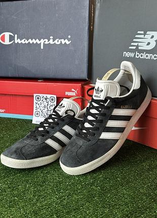 Кросівки чоловічі adidas gazelle чорні замшеві 42 розмір