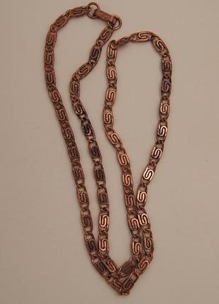Ланцюжок матіне вінтаж мідь solid copper s-плетіння 2