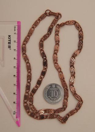 Ланцюжок матіне вінтаж мідь solid copper s-плетіння 3