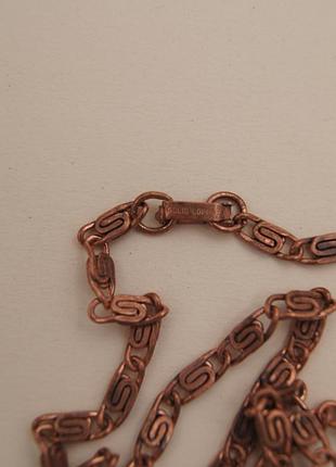 Ланцюжок матіне вінтаж мідь solid copper s-плетіння 4