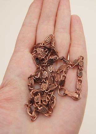 Ланцюжок матіне вінтаж мідь solid copper s-плетіння 5