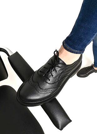 Кожаные детские туфли броги оксфорды clarks, унисекс девочка/мальчик, 36 разм