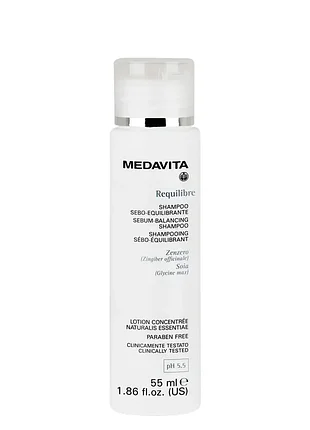 Шампунь для відновлення балансу жирної шкіри голови medavita requilibre shampoo sebo-equilibrante 55 ml