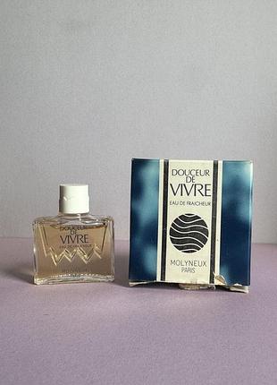 Мініатюра оригінал вінтаж molyneux  douceur de vivre eau de fraicheur