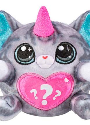 Zuru rainbocorns kittycorn (серый котенок-единорог с блестящим розовым рогом и сердцем на животике, серия kittycorn surprise)