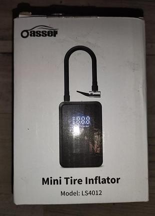 Портативний акумуляторний компресор oasser mini (ls4012) — повний комплект
