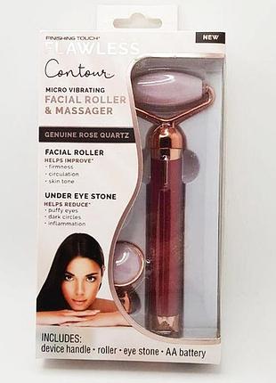 Массажер ролик электрический для лица facial roller massager. цвет: красный wr-67
