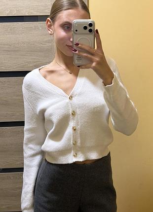 Жіночий кардиган bershka білий